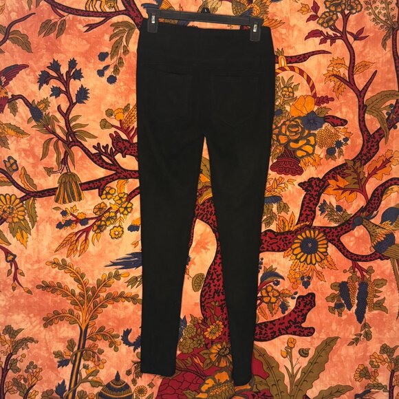 High-Rise Thick Suede-Like Black Jegging - Picture 2 of 4